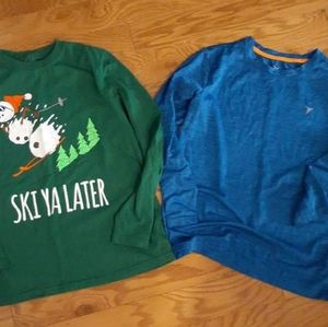 Lot of 2 long sleeve shirts boys size youth large (10/12)
